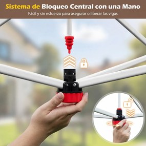 Tenda dobrável para exterior 350 x 350 x 250 cm (C x L x A), 4 paredes, malha, fechos de correr, ventilação superior, proteção solar, saco de transpor