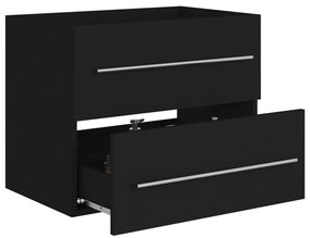 Armário lavatório 60x38,5x48 cm derivados de madeira preto