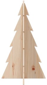 Árvore de Natal decorativa 80 cm madeira de pinho maciça