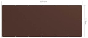 Tela de varanda 120x300 cm tecido Oxford castanho