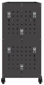 Carro de Ferramentas com prateleira com roda Preto 75 x 35 x 73 cm Met