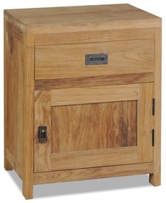 vidaXL Mesa de cabeceira teca maciça 40x30x50 cm