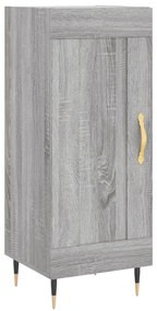 Armário alto 34,5x34x180 cm madeira processada sonoma cinza