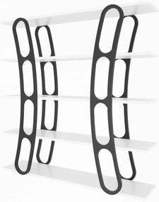 Estante Adar – Branco/Preto – 120x120x25 cm