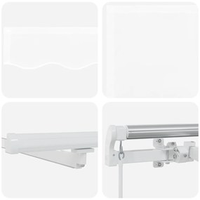 Toldo Retrátil Manual vidaXL com LED Branco 500x300 cm