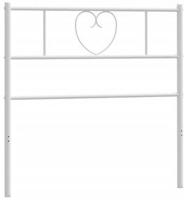 Cabeceira de cama 75 cm metal branco