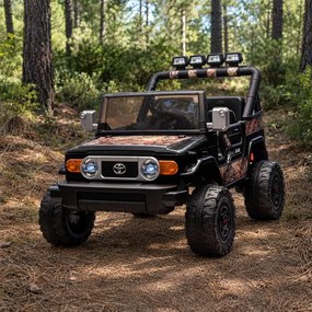 Carro elétrico para crianças Toyota FJ Cruiser XXL 24V 4x4, licença oficial (dois lugares), bateria de lítio portátil, chassis alto, suspensão traseir