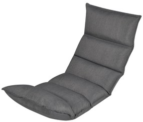 vidaXL Colchão lounge dobrável em tecido cinzento
