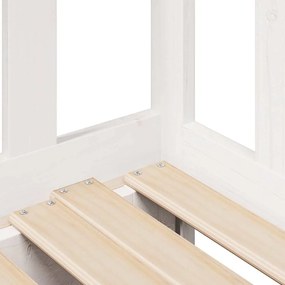 Sofá-cama com gavetão e gavetas sem colchão 90x200 cm branco