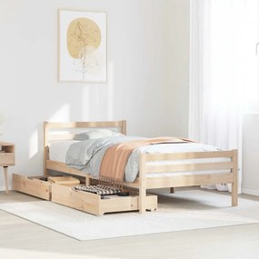 vidaXL Cama sem colchão 90x200 cm madeira de pinho maciça