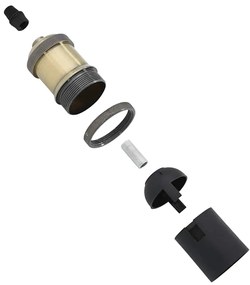 Casquilhos de lâmpadas 2 pcs Bronze E27