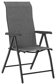 Cadeiras de jardim dobráveis 4 pcs vime PE cinzento