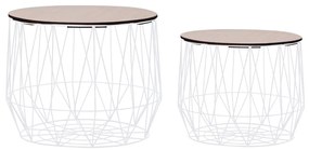 Mesas de centro 2 pcs branco