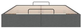 Estrutura de cama otomana sem colchão 140x200cm cinzento-escuro
