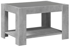 Mesa de centro c/ LEDs 73x53x45 cm derivados de madeira