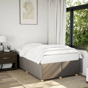 vidaXL Estrutura cama sem colchão 120x200 cm tecido cinza-acastanhado