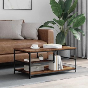 vidaXL Mesa de centro Madeira Antiga 90 x 49 x 40 cm