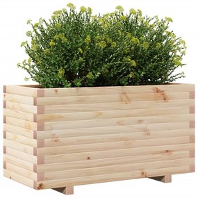Vaso/floreira de jardim 90x40x49,5 cm madeira de pinho maciça