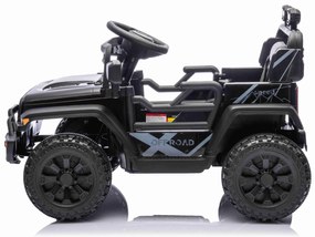 Jipe elétrico para crianças OFFROAD NEW, bateria de lítio, chassis alto, banco largo, suspensão nas rodas traseiras, controlo remoto de 2,4 GHz, leito