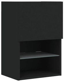 Móveis de TV com luzes LED 2 pcs 40,5x30x60 cm preto