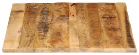 Tampo de mesa borda viva 100x80x2,5 cm mangueira áspera maciça