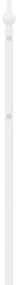 Cabeceira de cama 193 cm metal branco