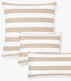 Fronha de almofada reversível em algodão às riscas Lorena