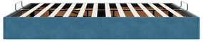 Estrutura de cama otomana sem colchão 160x200 cm azul escuro