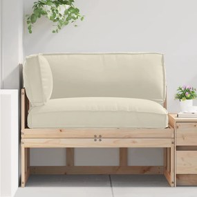 vidaXL Conjunto de Almofadas para Palete 3 pcs Creme 120 x 80 x 12 cm