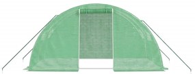 Estufa com estrutura de aço 8 m² 4x2x2 m verde