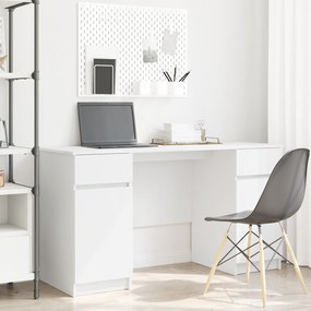 Mesa vidaXL Branca 140x49x76 cm Madeira engenheirada