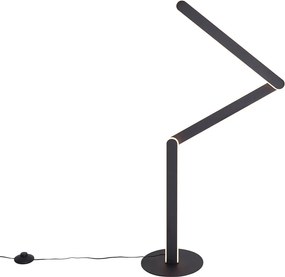 Candeeiro de pé de design preto com LED regulável em 3 níveis - Gate