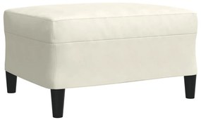 4 pcs conjunto de sofás com almofadões veludo cor creme