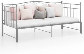 Estrutura sofá-cama de puxar 90x200 cm metal cinzento