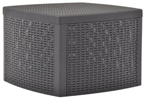 48776 vidaXL Mesa de apoio 54x54x36,5 cm plástico moca