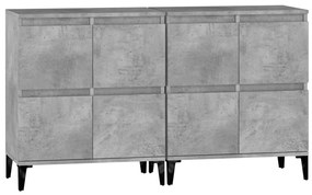 Aparadores 2 pcs 60x35x70 cm derivados de madeira cinza cimento