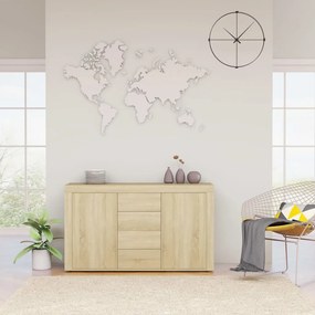 vidaXL Aparador derivados de madeira 120x36x69 cm carvalho sonoma
