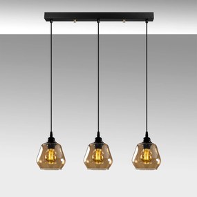 Candeeiro de Teto Gold - Dourado e Preto - 65 x 15 cm