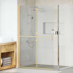 vidaXL Parede de chuveiro walk-in Ouro 90 x 6.5 x 190 cm