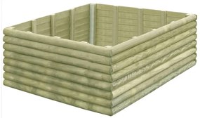 vidaXL Canteiro elevado p/ jardim 150x150x48 cm pinho impregnado 19mm