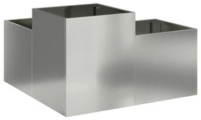 Jardineira vidaXL 100x100x48 cm em Aço Galvanizado