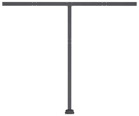 Toldo retrátil manual com LED 300x250 cm laranja e castanho