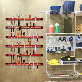 6 pcs. 46cm Porta-ferramentas de tiras magnéticas Porta-ferramentas de barra para oficina de garagem