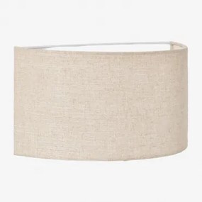 Luminária De Parede Em Linho Kiraz ↔︎ 35 X ↑20 Cm & Linho Beige Creme - Sklum
