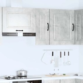Armário de parede cozinha Kalmar betão madeira projetada cinza