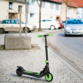 Trotinete elétrico para crianças a partir dos 6 anos, dobrável, velocidade de 8 km/h, 71 x 36,5 x 75-80 cm, alumínio, aço, verde