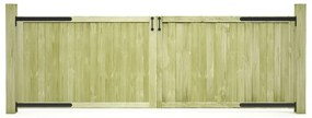 Portões de jardim 2 pcs 300x100 cm pinho impregnado
