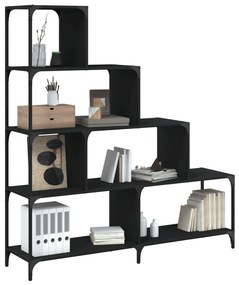 Estante c/ 4 degraus 139x33,5x149 cm derivados madeira preto