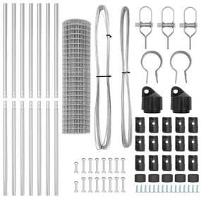 Cerca Euro da com 7 posts 1x10m em aço galvanizado