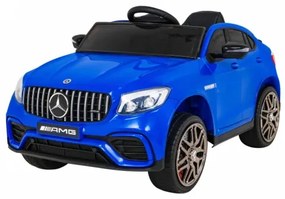 Carro elétrico para Crianças 12V 4x4 Mercedes Benz GLC63S Rodas de EVA, Assento de couro Azul